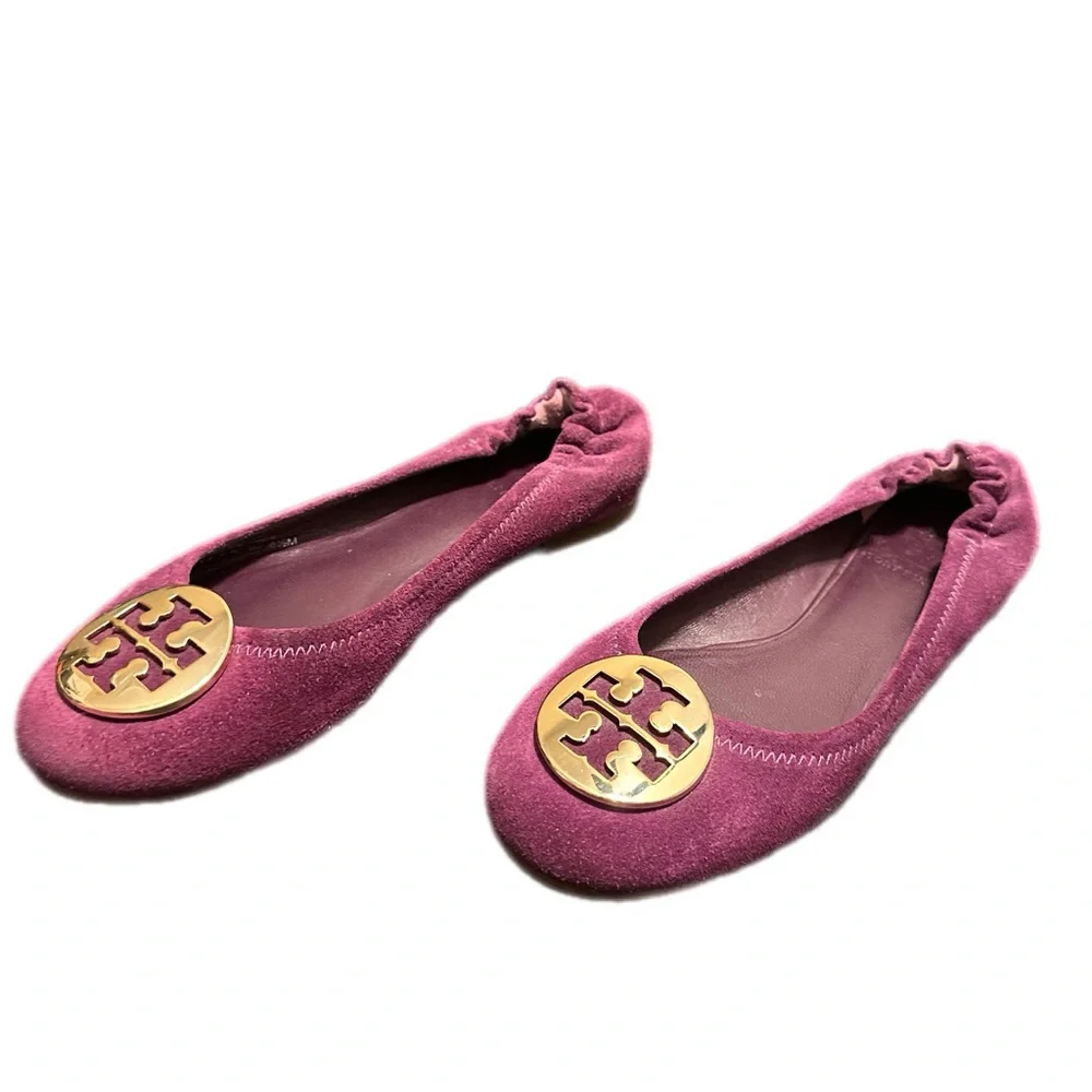 Tory Burch ballet in‎ purple suede